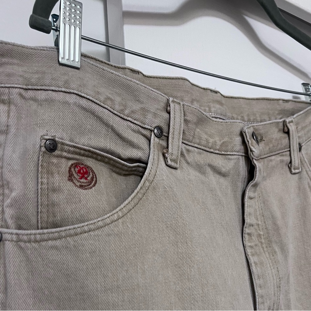 Wrangler Twenty X Men's Tan Straight Pants - 36 X 36 - Frayed bottom - Picture 2 of 6